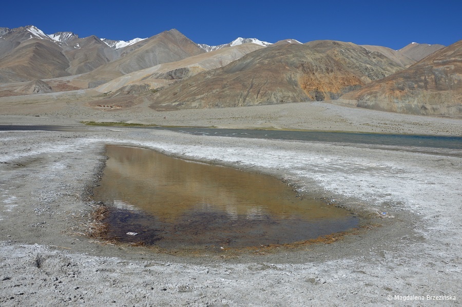 fot. To zdjęcie jest dowodem na to, że jezioro jest słone © Magdalena Brzezińska, Ladakh, Indie 2016